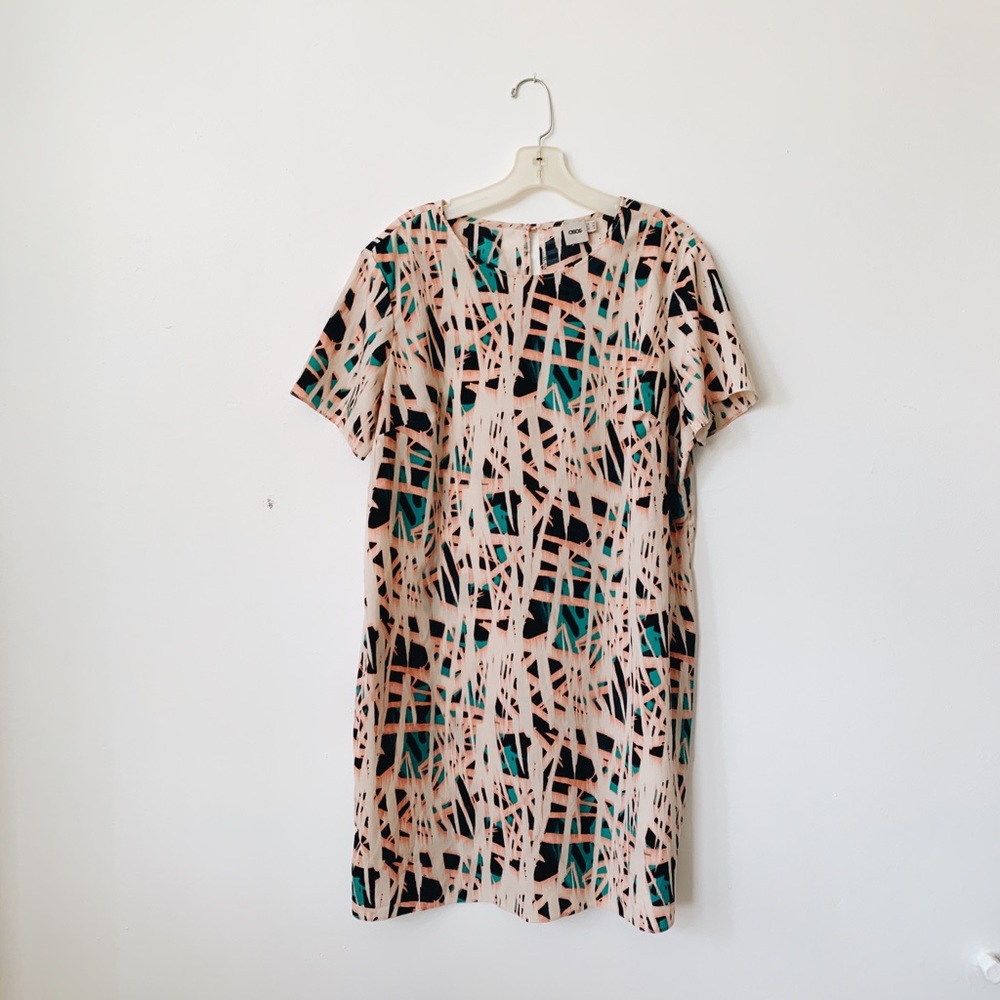 ASOS color splash shift dress size 14